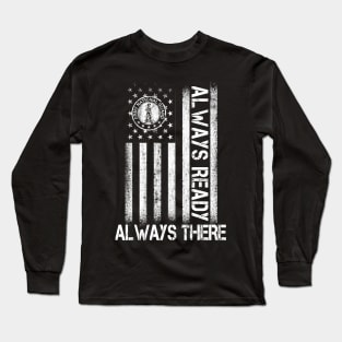 USA Army National Guard Flag Shirt Gift for Soldiers Veterans Military Long Sleeve T-Shirt